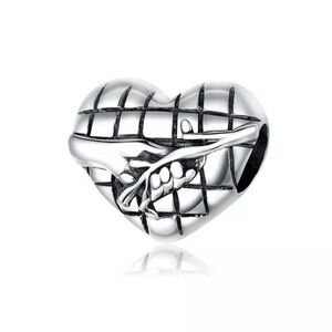 New Silver Cz European Charms Beads Fit Pendora Bracelet Necklace Jewelry